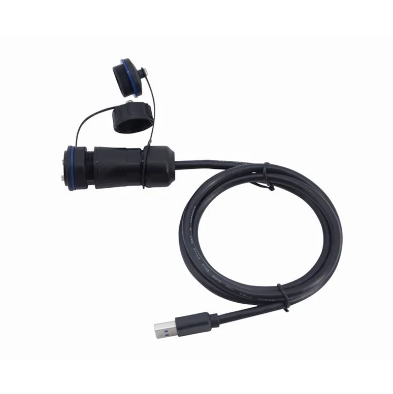 M20 Cat6e Waterproof Connector type ip66 pcb female usb c connector snap in