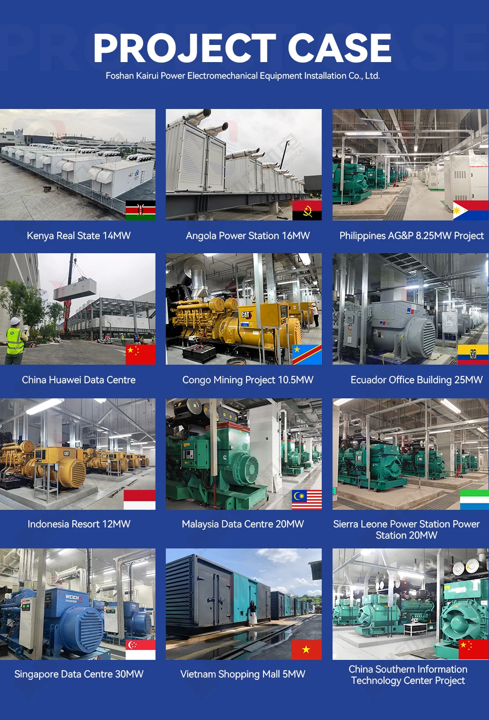 Kairui 2272kva 1818kw Open Type Heavy-Duty Power Diesel Generator Sets Top Electric Generator Prices for Industrial Needs