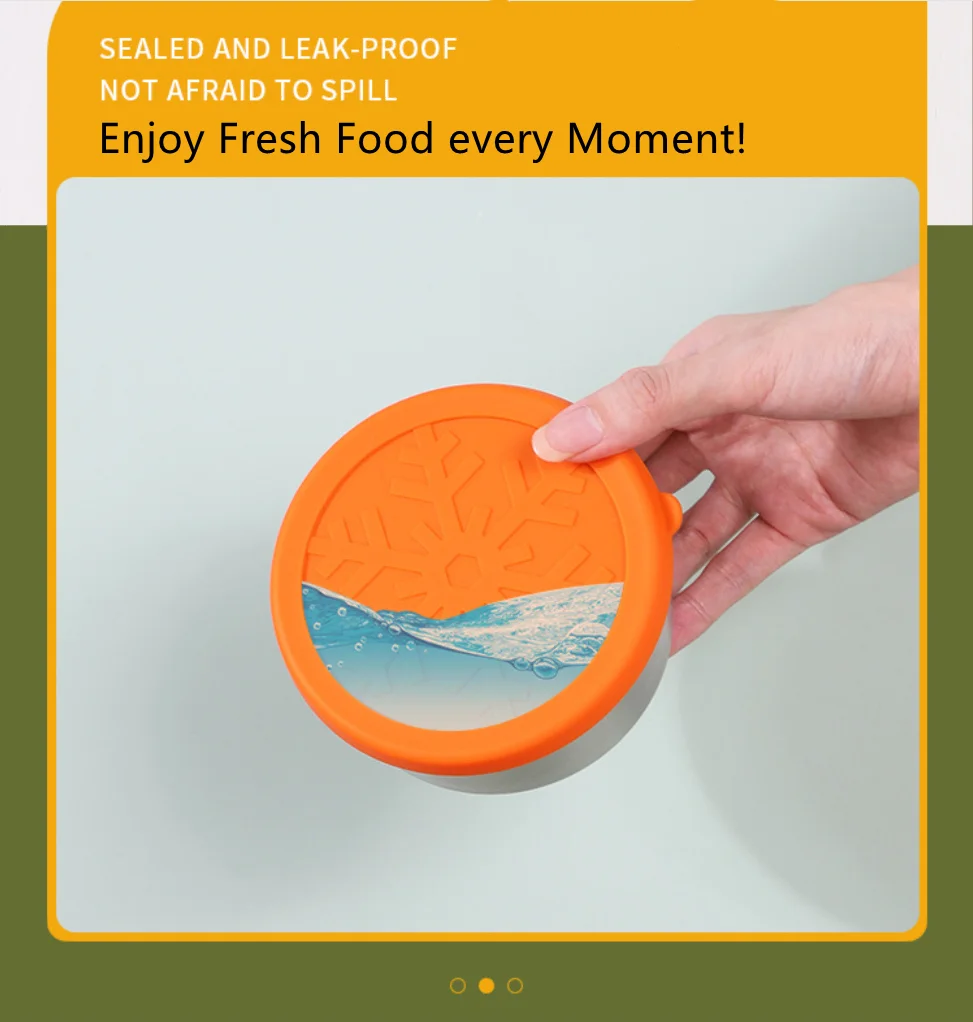 18/8 Stainless Steel Condiments Jars and Food Storage Containers Multiple Size Snack Sauce Pot With High Quality Silicone Lid