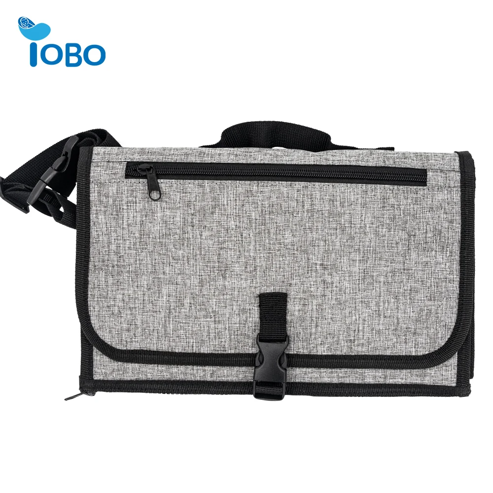 Waterproof Polyester Travel Baby Changing Mat Includes Pockets for Wipes Diapers Cream-for Changing Pad & Cover