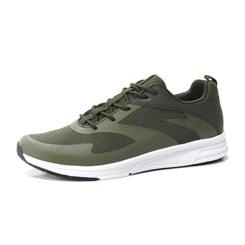 
Army Green Color Shoe Man Custom Logo Boy Running Casual Shoes Sneaker, whosale custom running shoes 