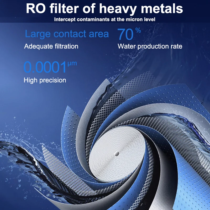 Small Domestic Whole Home 800Gpd Black Reverse Osmosis Water Filter System Water Purifier Machine For Office For Commercial Use