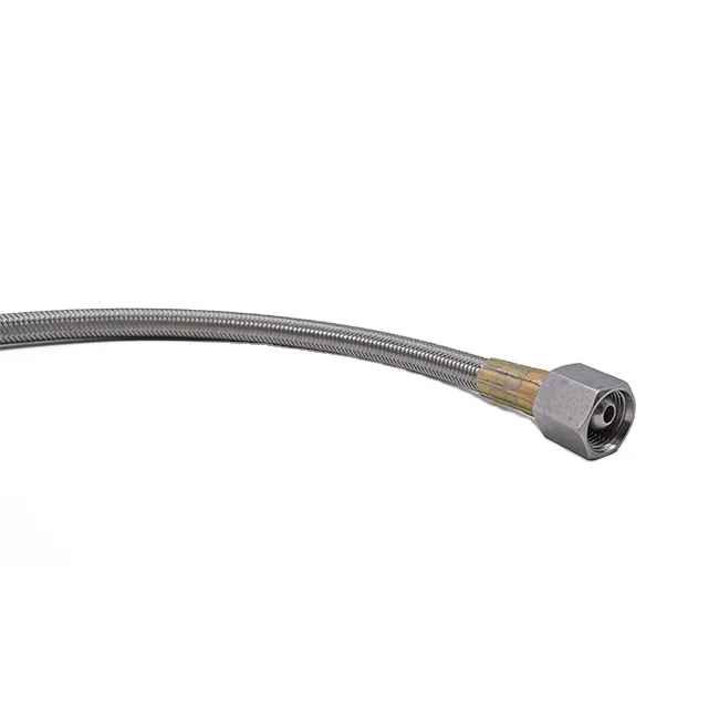 Ss Braided Ptfe Hose High Temperature Resistance Fuel Oil Hose Line  PTFE metal hose