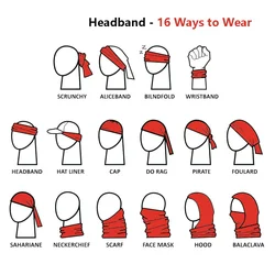 Wholesale custom design printed logo buffs seamless tube tubular bandana scarf face cover neck gaiter for sports