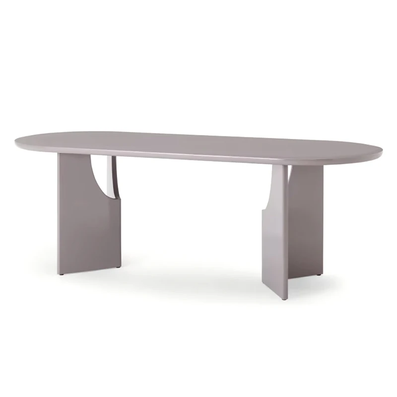 Newest Office Creative design reception negotiating meeting table simple desk workbench homestay cafes restaurant oval log table