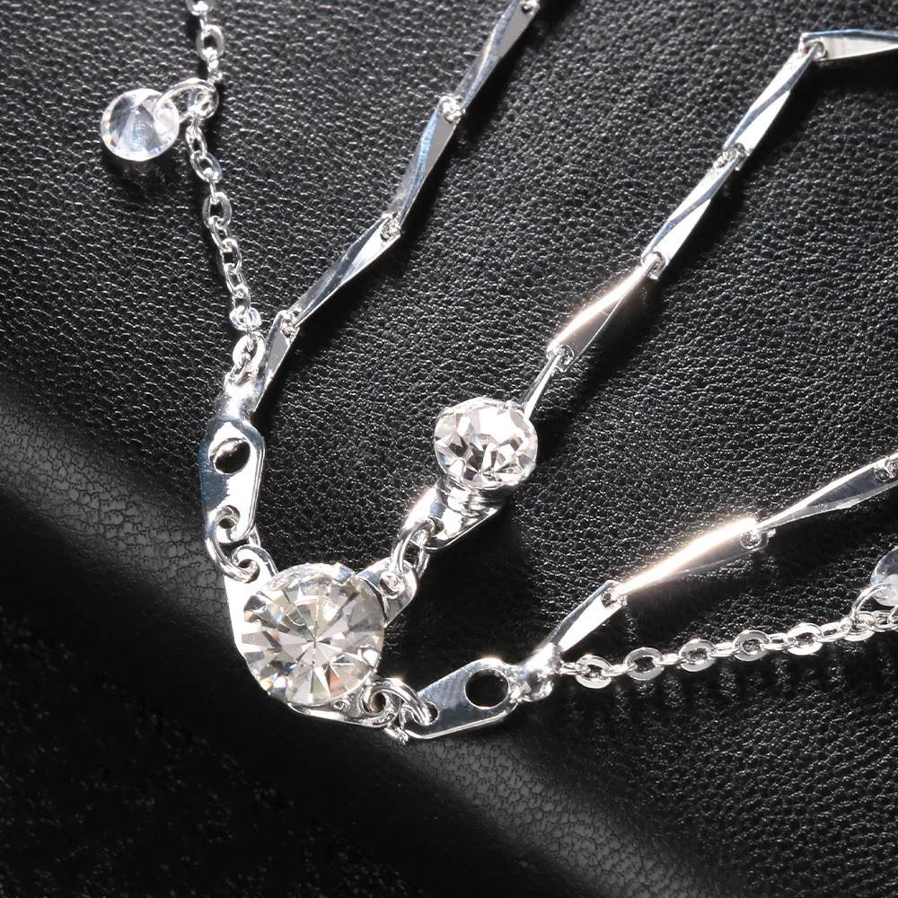 Luxury rhinestone pendant wedding headdress simple bridal wedding dress sparkly hair fashion jewelry accessories simple design