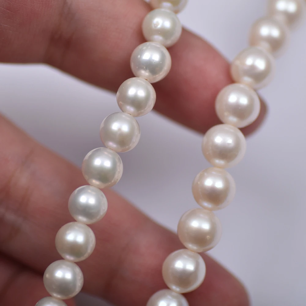 AAA Grade High Quality Round Natural Freshwater Pearls 7-8 mm Loose Fresh Water Pearls Beads For Jewelry Making (AB2043)