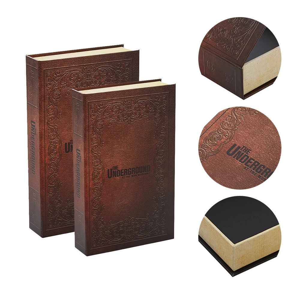 ISO9001 Book Box Craft Box Packaging With Insert Vintage Design For Essential Oil Makeup Brush Set Flip Craft Paper Box