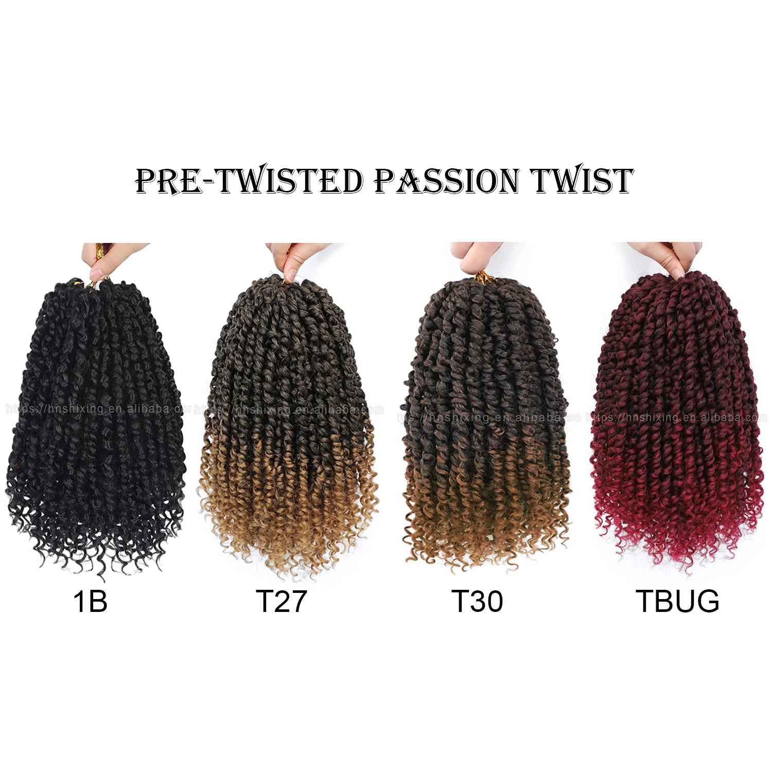 Passion Twist Crochet Braiding Hair Pre Looped Passion Twist Braiding 10 Inch Short Passion Twists Crochet Hair Extensions