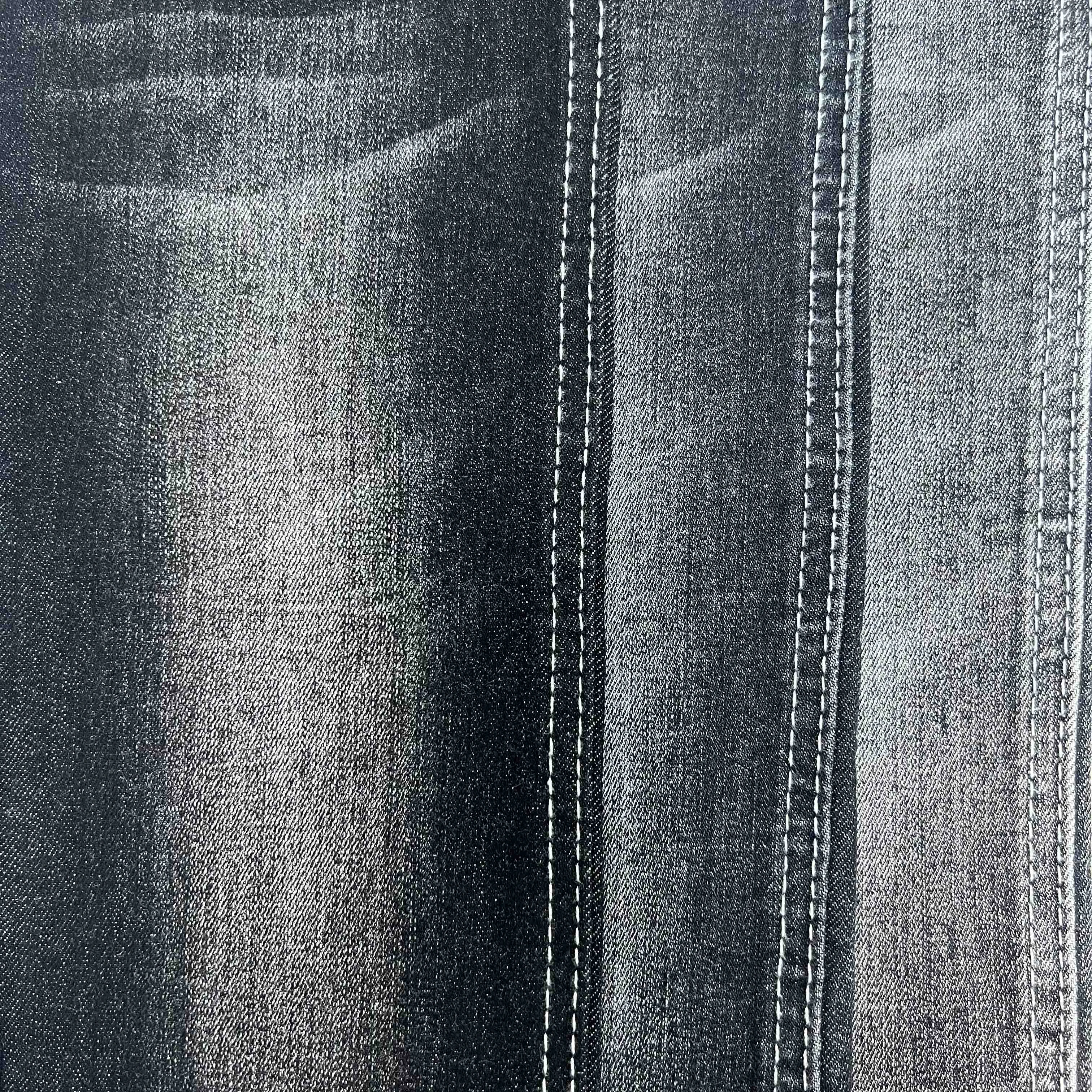 Wholesale Price Premium Quality Stretchable Colourful Jeans Material Fabric 9.5oz Blue Color With Ring Slub Denim Fabric