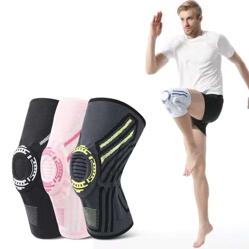 Silicone Spring Knee Brace Strap Compression Patella knee support for men women Basketball running
