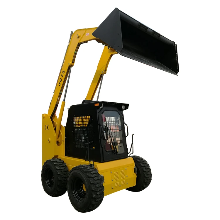 1 ton Skid steer loader JC75 with 75hp engine loading capacity is 1050kg skid loader  steer