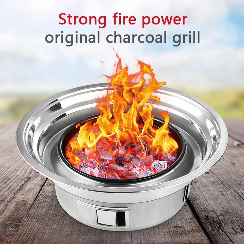 Outdoor Table Tabletop Portable Smokeless Korean Bbq Oven Barbecue Grill Charcoal For Hom With Nonstick Tray