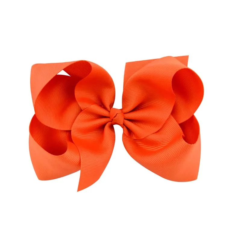 Hot selling 6 inch 40 colors ribbon hair bow for girls