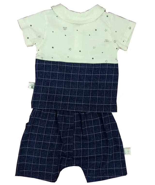 
Newborn Infant Baby Boy Summer Short Sleeve T-shirt +Shorts Two-piece Outfits 