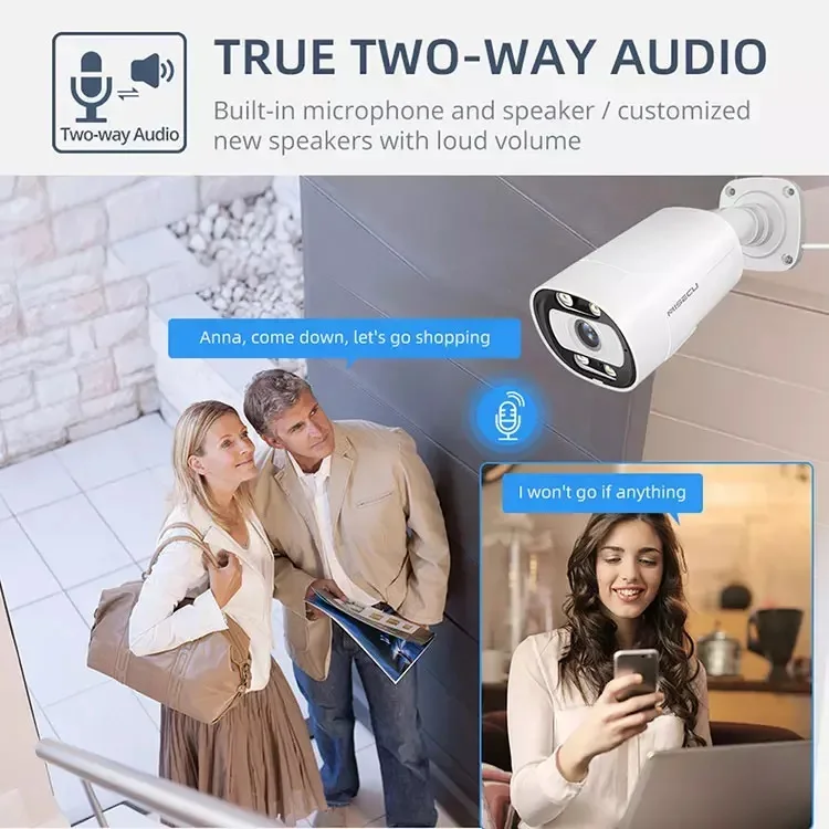 Motion Detection Waterproof Two-Way Audio 8Mp Cctv Xmeye Cctv Home Security System Camera 4K Ip Ai Camera