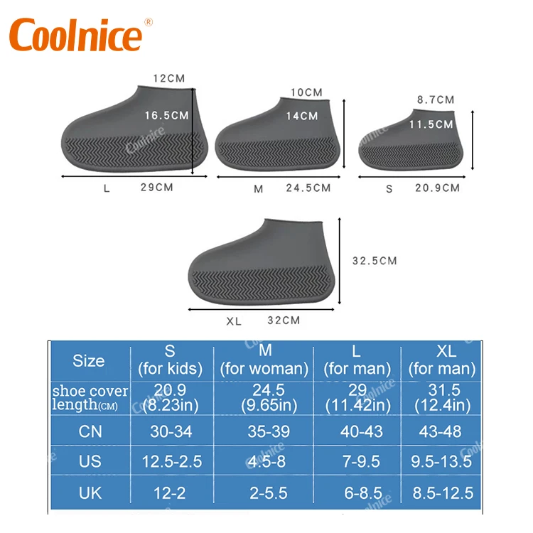 High quality rain unisex galoshes overshoes silicone shoe covers waterproof