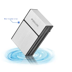 Aluminium Alloy Waterproof mens 20pcs capacity cigarette Case Can be customized Logo  Smoking Box