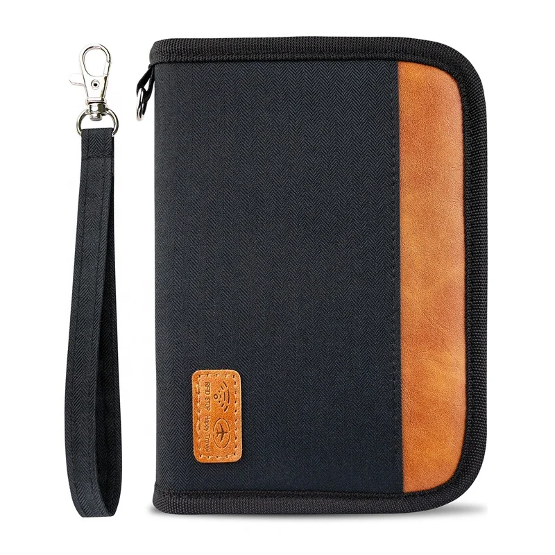 Newest Customized Passport Holder Travel Wallet RFID Blocking PU leather Case Cover