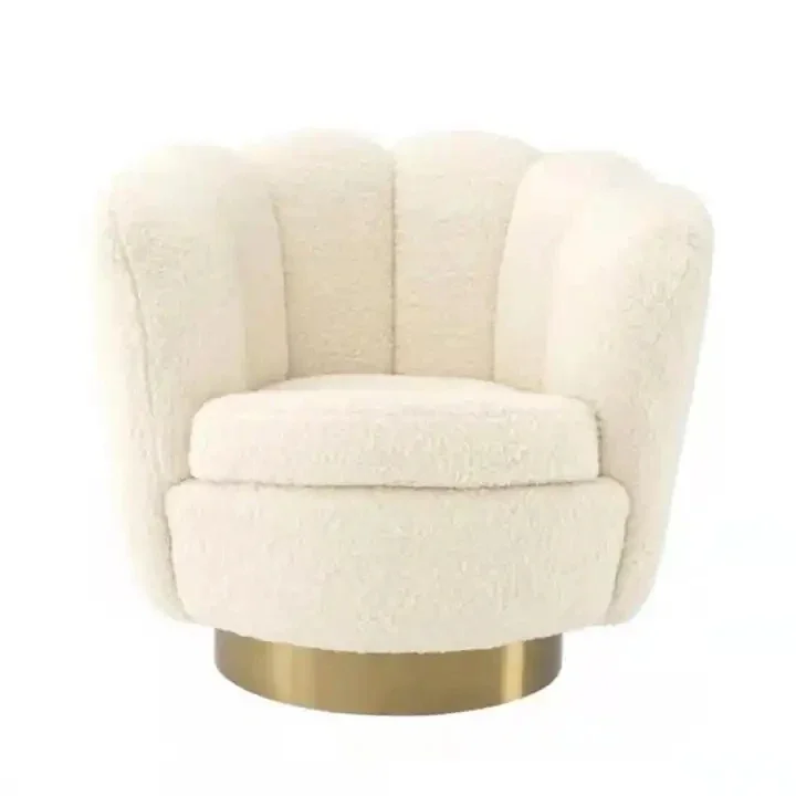 Nordic living room sofa, lazy armchair, single seat, two-seater, flower-shaped chaise longue with stool ZY-T75