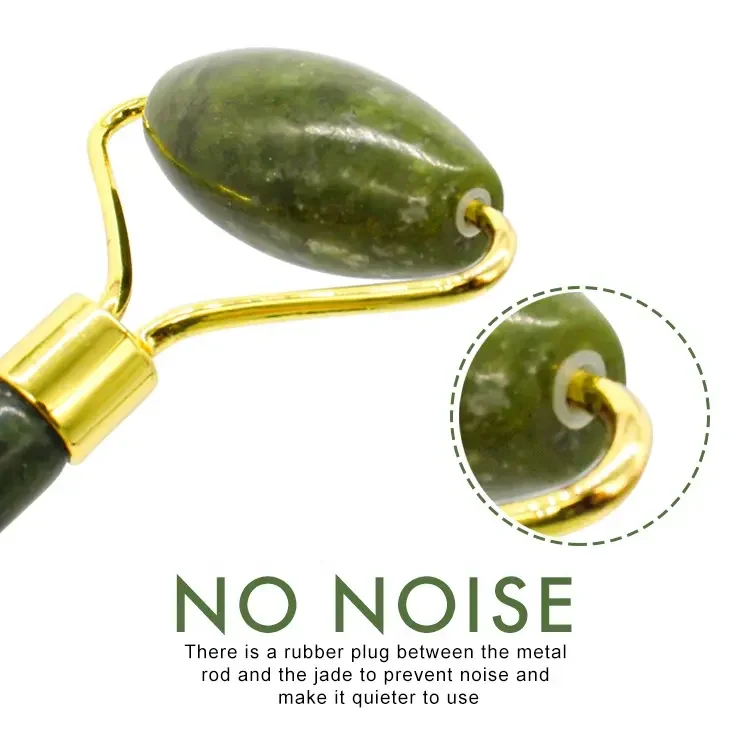 2023 Beauty Massager Wholesale Green Jade Roller Gua Sha Set 100% Natural