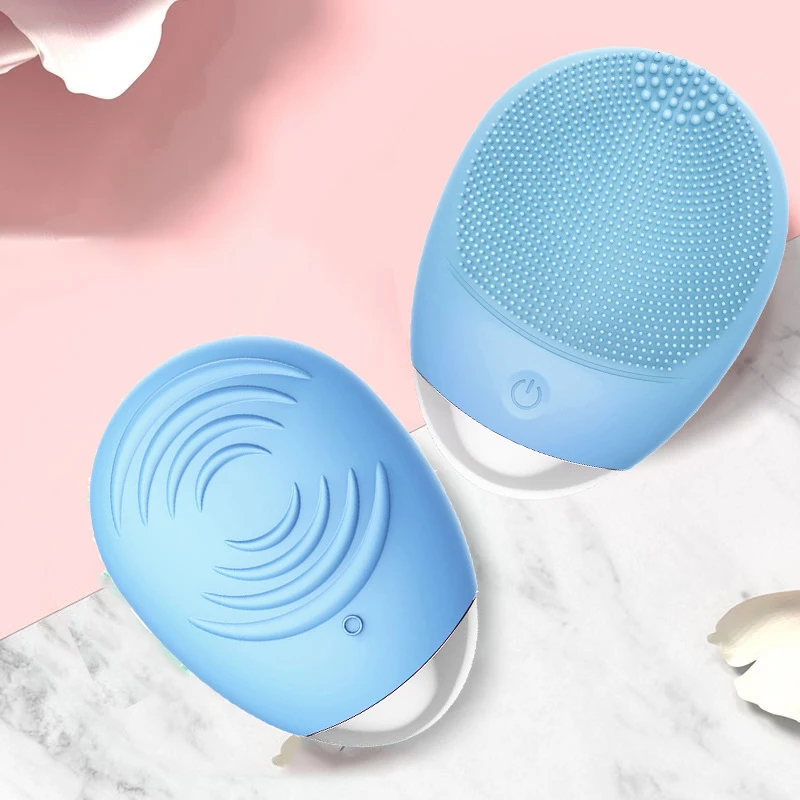 Waterproof Silicone Ultrasonic Electric Face Cleanser and Massager Sonic Facial Cleansing Brush 3 in 1 Facial Beauty Equipment