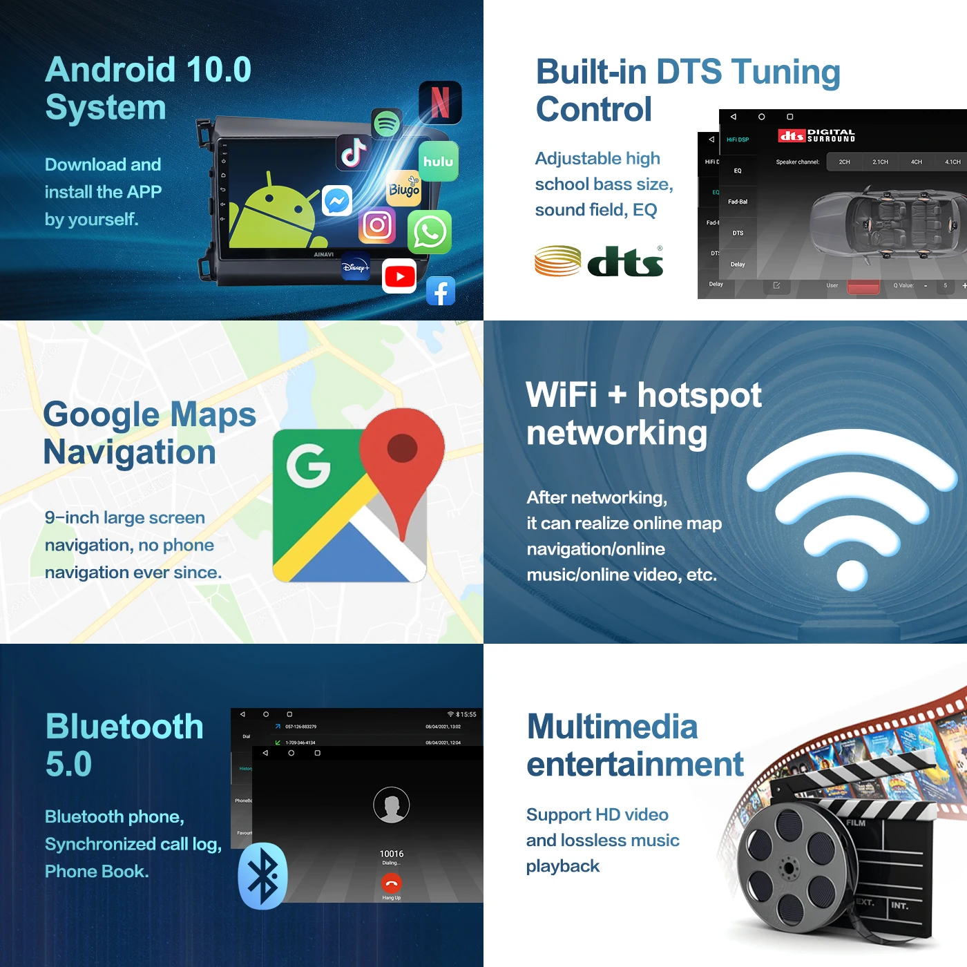 Автомобильный радиоприемник Android 10 0 QLED экран для Honda Civic 2012-2015 авто стерео мультимедийная навигация видеоплеер GPS Carplay No