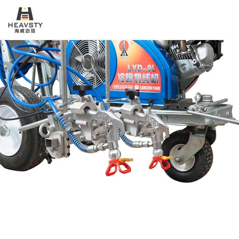 HW12L Cold plastic paint spray pavement striping machines for road marking