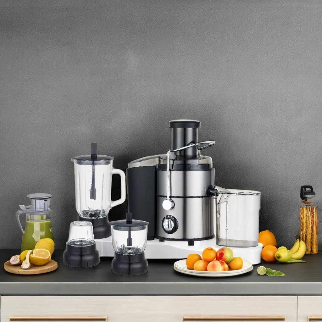 Hot Selling 4 in 1 Stainless Steel Juicer Blender Food Processor with Grinder Chopper for Household Use for Making Fruit Juices