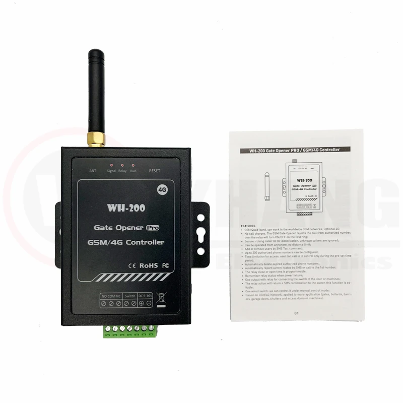 4G Gate Opener 4G Remote Control Garage Opener ON/OFF Switch For Sliding Swing Garage Gate Opener