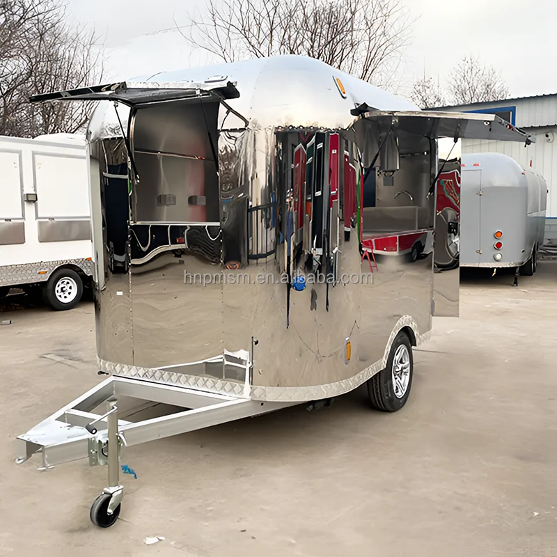 European Quality Stainless Steel Food Truck Wholesale Electric Food Truck Cart Airstream Trailer Food Airstream Trailers