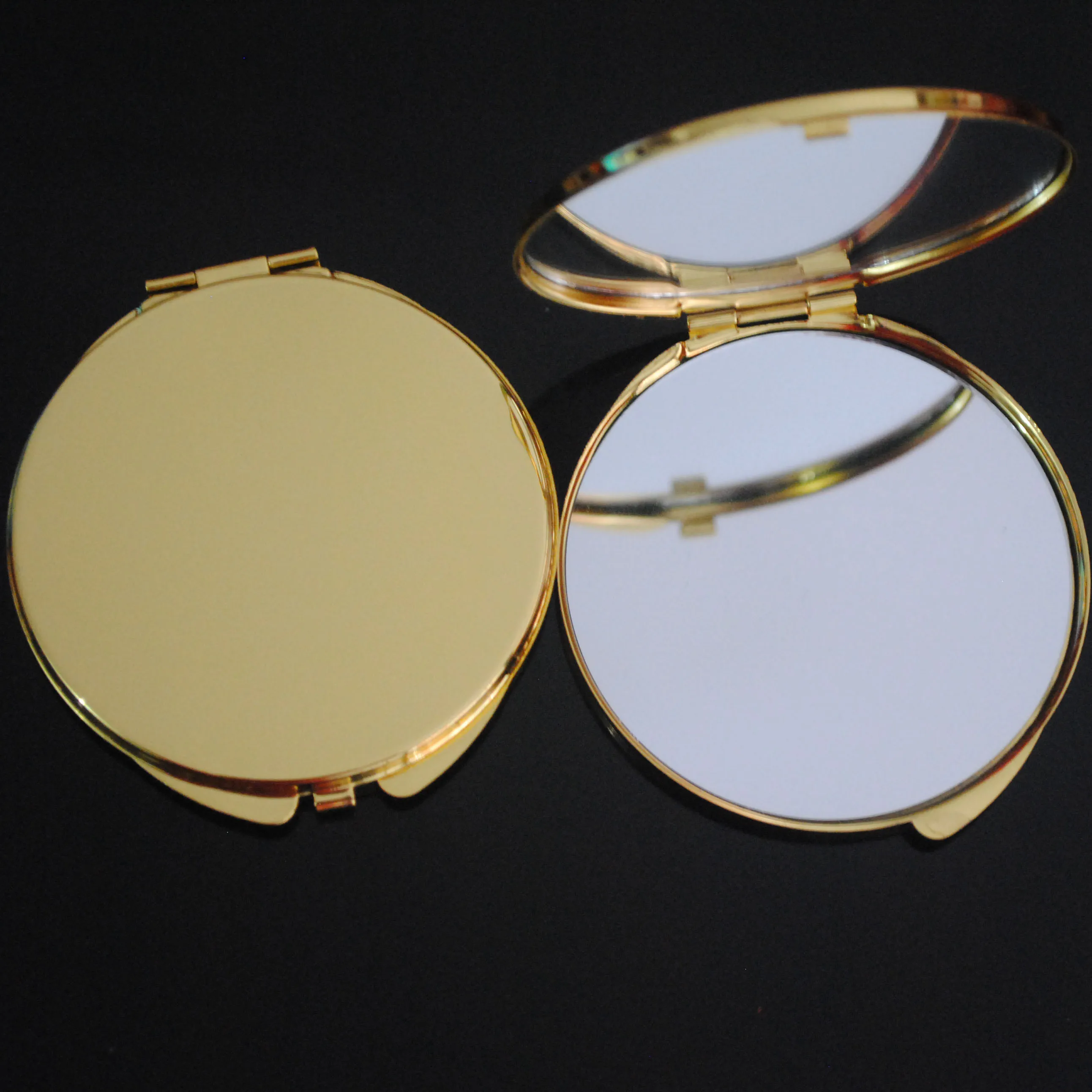 Round Cosmetic Mirror Double Sides Compact Makeup Pocket Mirror Portable Private Label Gold Custom Compact Mirror with Logo