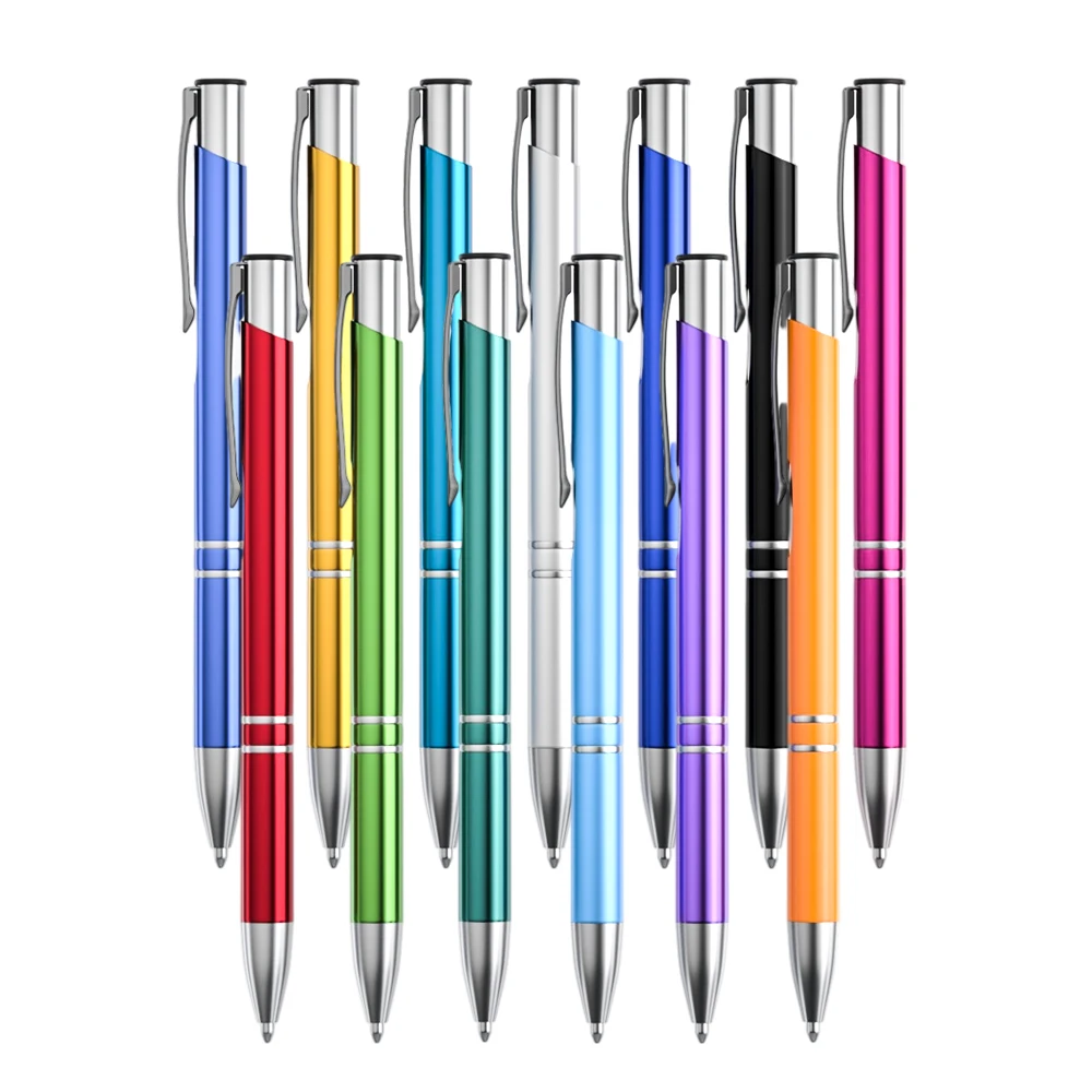 Custom Pens Logo Printed Metal  Customized Metal  Stationary And School Supplies Ballpoint Penwith Cap