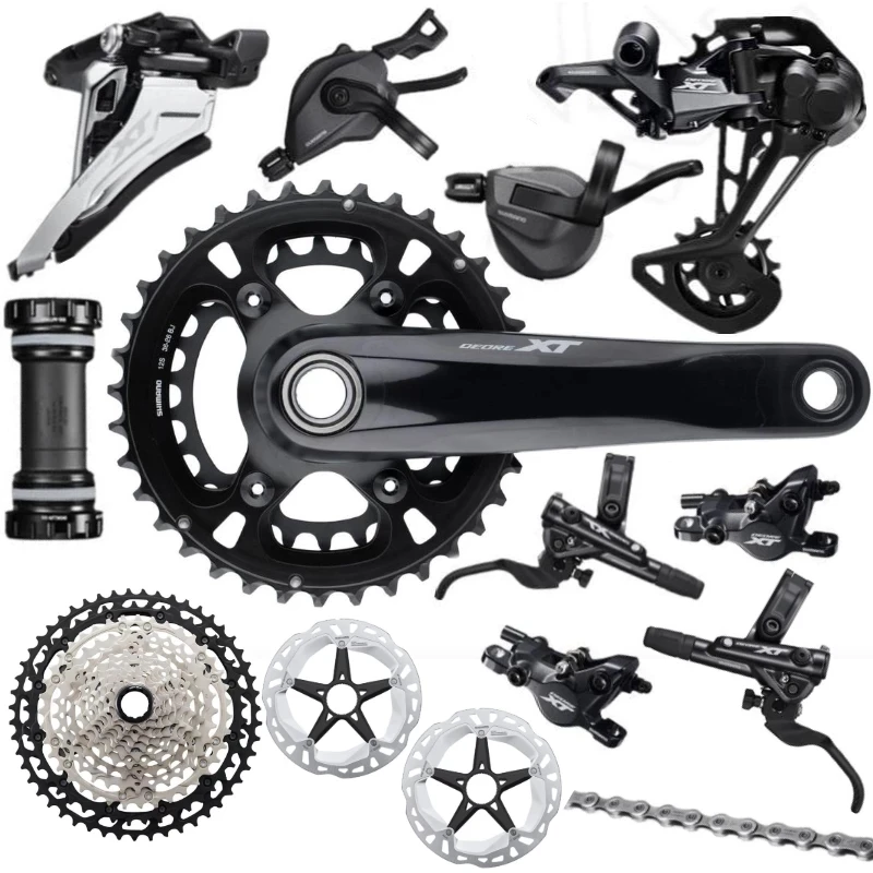 Набор компонентов для горного велосипеда SHIMANO XT M8100 24 скорости 26-36T 170 175 мм 2x12-Speed 45T 10-51T MT800 Group