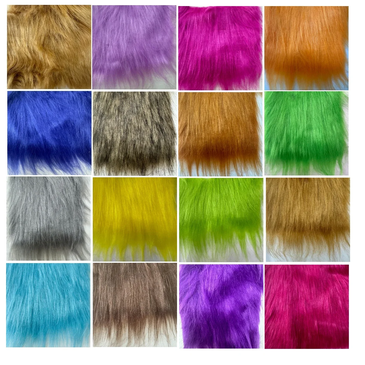 HOT SALE Shaggy Long Pile Faux Fur Bright color Low Absorbency Shaggy Long Pile Faux Fur for Fashion Clothing Coats Blankets