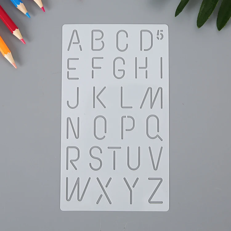 Wholesale Cheap Price Painting Templates Plastic Stencil for Wall/ Notebook/ Diary/ Card/ DIY Drawing Painting