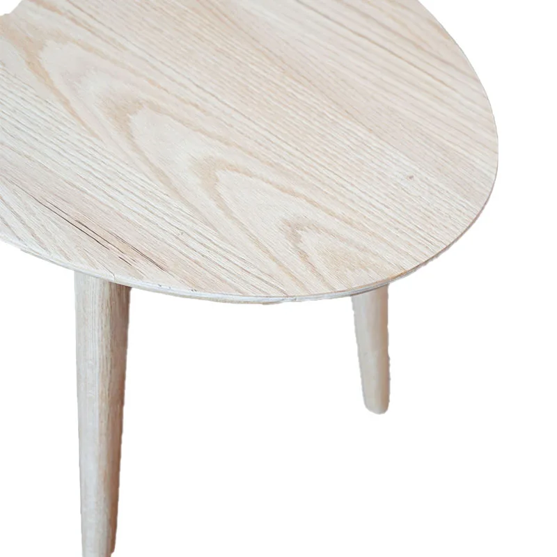 Customized Red oak oval coffee table modern tea table wood tea table for office