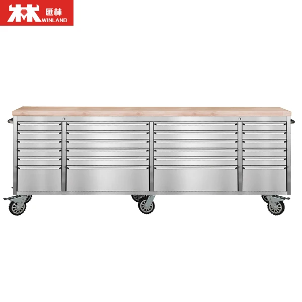 96 inch Stainless Steel Rolling Tool Cabinet Tool Chest