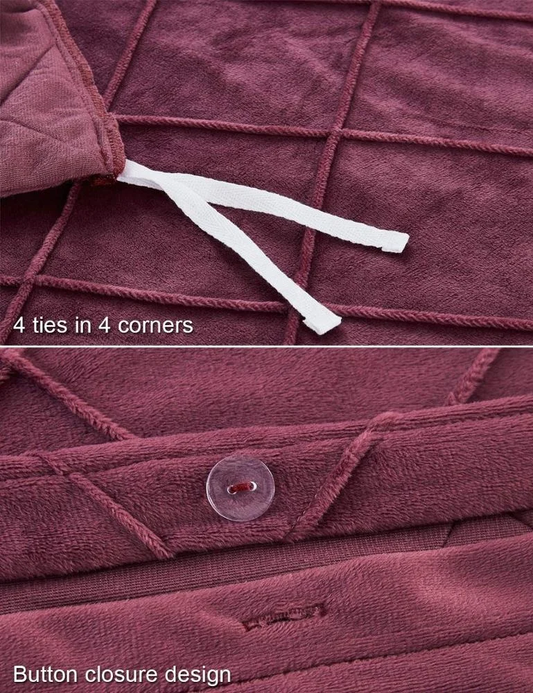 VB5009, Luxury  Crystal Velvet Duvet Cover Set - Pinch Pleated Pintuck Bedding with Home Decor 3 Pieces Per Set With Pillowcases