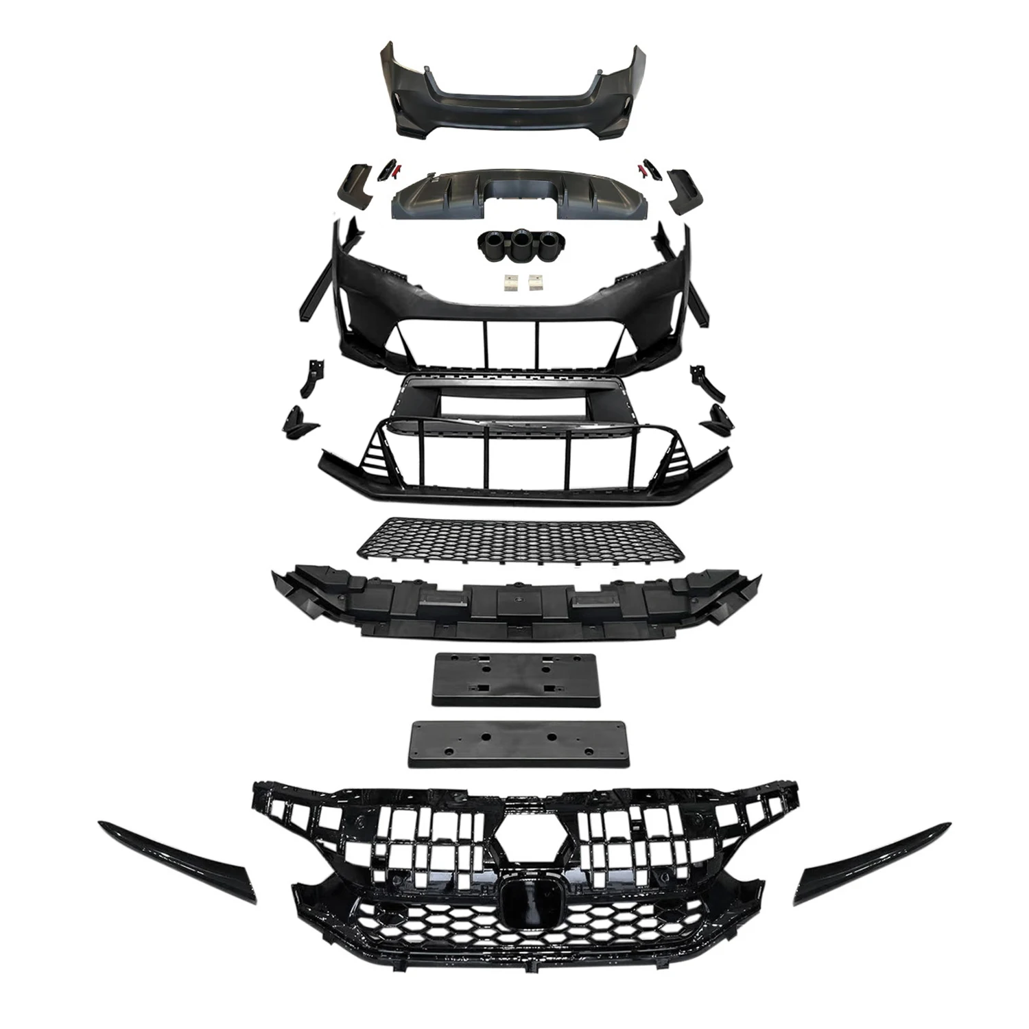 Factory Price Type-R Style Body Kit Front Rear Bumper Lip Grille Type R Body Kit For Honda Civic 2022