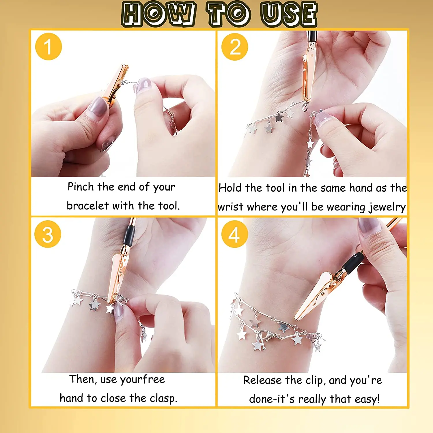 YS1232 Alligator Place Paper Nam Card Holder Photo Note Stand Memo Clips Bracelet Tool Necklace Jewelry Helper