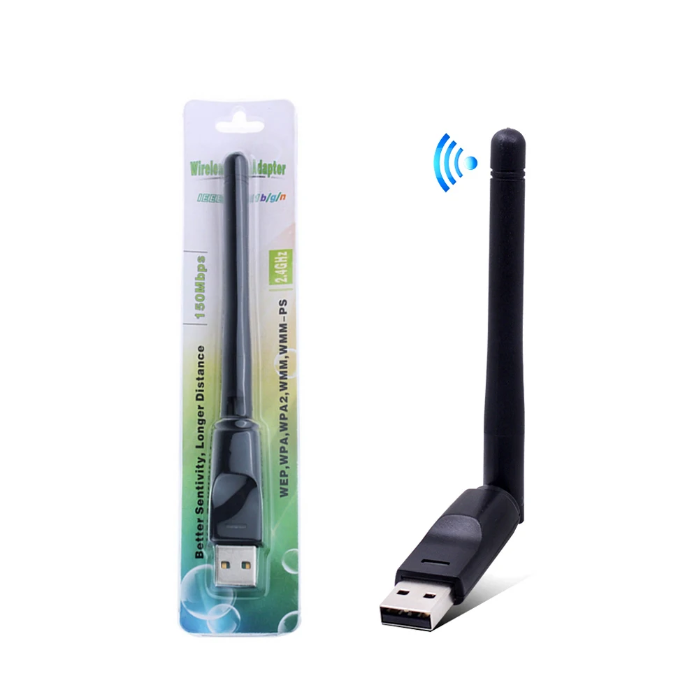  Беспроводная сетевая карта RTL8188 150 Мбит/с Мини Wi-Fi USB адаптер LAN приемник донгл антенна 802 11 b/g/n для ПК