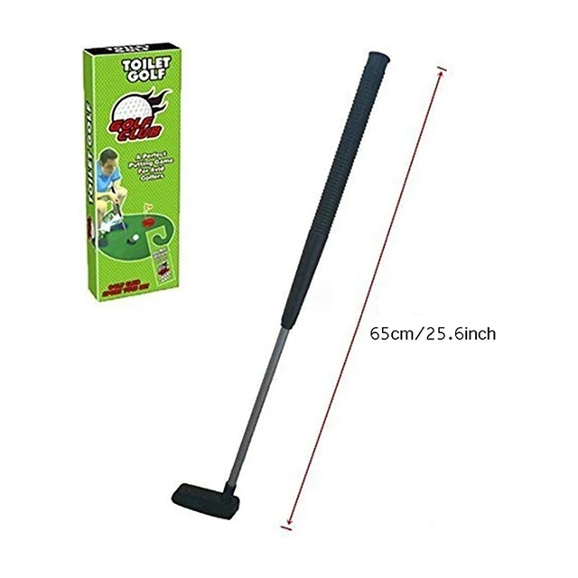 Hot selling mini golf toilet sports toys leisure funny toilet toy game set indoor