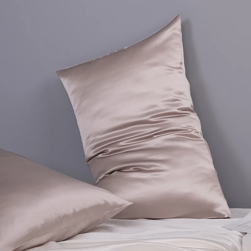 100% mulberry silk Pillow Cover Case Zipper Solid Color Luxury Standard Queen Body Size Pillow Cushion Cover SIPEIEN violet