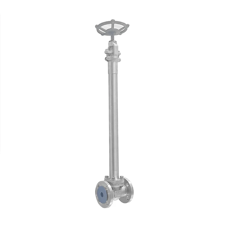 Кованый Стальной Шаровой температурный затвор, сверхрасширенный стержень 0,5 м F304l, встраиваемый фланцевый затвор