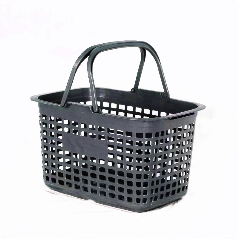 Wholesale supermarket shopping basket all plastic hand basket 2022