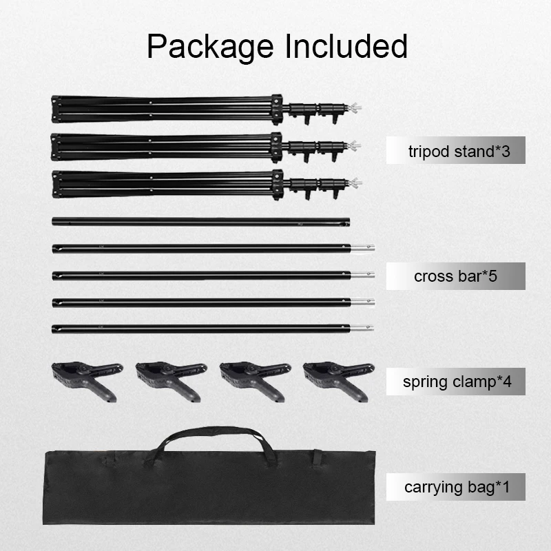 3x5M Photo Backdrop Stand Kit Background Stand Support for Muslin Green Screen Large Size Banner Stand Frame