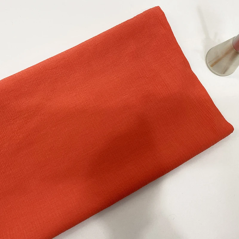 Harvest fancy light weight polyester viscose woven solid korean crepe fabric for shirt dress and skirt