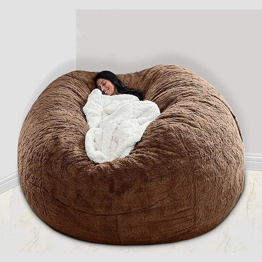 7Ft 8Ft Custom Memory Foam Unfilled Pouffe Beanbag Living Room Chairs Big Bean Bag Cover Giant Bean Bag Sofas For Adults