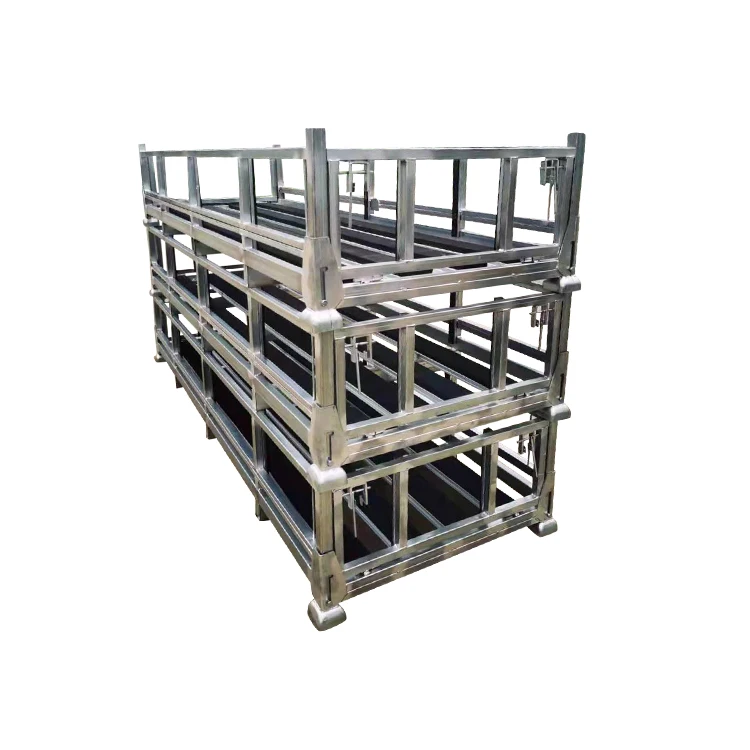 Профессиональное производство стекируемые фиксированной поддон Клетка Складной стальной каркас металлический поддон
